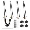 SMARTSTANDARD 16 Inch Heavy Duty Hairpin Furniture Legs, Metal Home DIY Projects for TV Stand, Sofa, Cabinet, etc with Rubber Floor Protectors Bronze 4PCS
