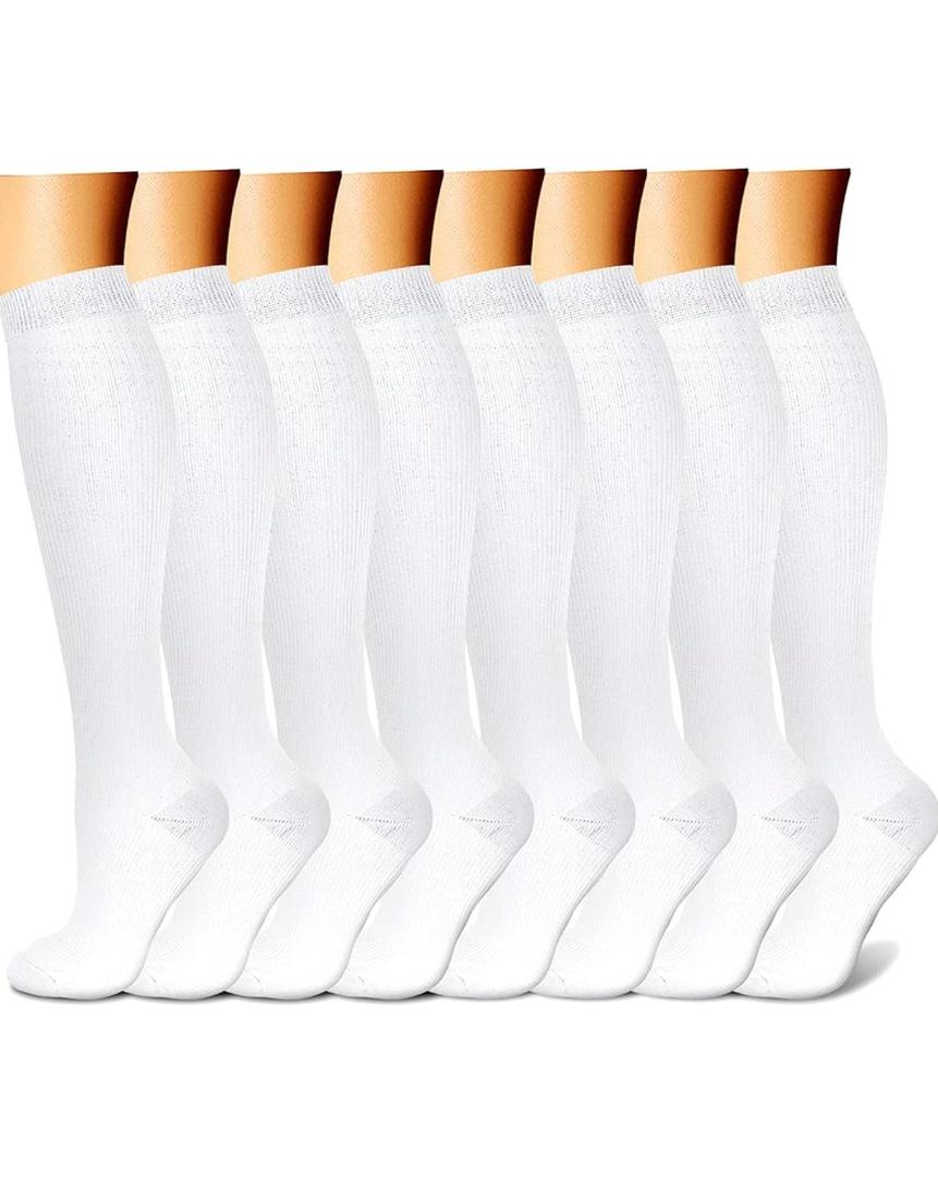 CHARMKING Compression Socks for Women & Men Circulation (6 Pairs) 15-20 mmHg is Best Support for Athletic Running,Cycling L/XL