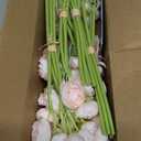 Alupssuc 30Pcs Ranunculus Artificial Flowers Faux Silk Mini Ranunculus, Spring Flowers Artificial Indoor for DIY Bouquets, Bulk Fake Wedding Filler Flowers for Bride Shower Decorations, Shabby Blush