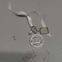 Bouquet Picture Photo Charm In Memory of Grandparent On Your Wedding Day My Granddaughter 1 Frame Antique Silver Pendant White Glass White Bead Bride's Grandma or Grandpa Remembrance DIY Template