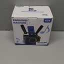 Karaoke Machine,Portable Bluetooth Speaker with 2 Wireless Microphone for Adults & Kids with LED Lights, Karaoke Microphone with PA System Supports USB/TF/AUX,Gift for Party (Black)