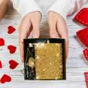 Cute Flask for Woman Bling Diamond Sparkly Gold Drinking Flask with Funnel for Whiskey Beer Alcohol for Travel Cruise Party8OZ) (1 PCS)