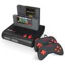 Retro-Bit Retro Duo 2 in 1 Console System - for Original NES/SNES, & Super Nintendo Games - Black/Red