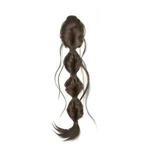 Long Braid Ponytail Extension with Hair Tie Straight Sleek Wrap Around Hair Extensions Braid PonyTail Fluffy Natural Soft Synthetic Hairpieces for Women Daily Wear, 18 inch (Cold brown)