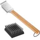 SIMPLETASTE Grill Brush and Scraper, BBQ Grill Cleaning Brush Kit, Safe Wire Scrubber, Universal Fit BBQ Cleaner Accessories for All Grates