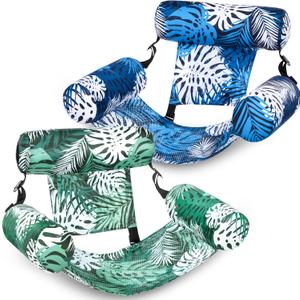 SLOOSH Inflatable Pool Floats Adult,2 Packs Floating Lounge Chairs,Blow up Pool Noodles for Adult Heavy Duty,Floating Chair for Party Summer Water Beach Lake Fun