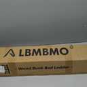 Black Wood Bunk Bed Ladder 50"/ 55"/ 60", Lofted/Dorm/RV Bed Bunkbed Ladders with 4 in Extra Deep Steps & Non-Slip Pads, Replacement Wooden Ladder for Motorhome/Camping - Load 660 lbs