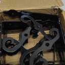 Tivcck 10 Pack Decorative Shelf Brackets,7.4Inch Wall Mounted L Shape Shelf Bracket, Heavy Duty Shelf Brackets for Shelves, Metal Corner Brace Right Angle Bracket Shelf Support with Screws, Black