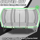 Gardenature 14FT Trampoline Tent(Tent Only), Fit for 8 Curved Poles Round Trampolines, Shade Cover with LED Light, Outdoor Trampolien Accessories, Anti-Tear, Gray