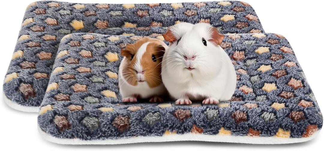 2 Pack Guinea Pig Bed - 10 x 13 Inch Guinea Pig Pee Pads Bedding - Washable and Thickness Upgrade (Dark Blue, M)