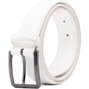Fabio Valenti Belts for Men,Handmade Genuine Leather Men's Belt Classic and Fashion Designs (32/34, White)