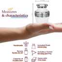 Trupoint Memorials Small Urns for Human Ashes Keepsake, Decorative Mini Cremation Urn for Adult Men & Women, White with Silver Lining