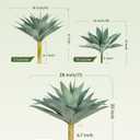 Velener Artificial Outdoor Blue Agave Plant - Small Size UV Resistant Fake Agave Plants for Indoor and Outdoor Decor(28 Inch)-2 Pack