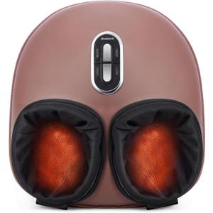 Nekteck Shiatsu Foot Massager Machine with Heat, 2026 Upgraded FSA Eligible Air Compression Deep Kneading Therapy Feet Massager, Improve Blood Circulation and Foot Wellness Massage Tools HSA Eligible (Regular, Brown)