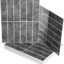 Art3d 10-Sheet Faux Marble Peel and Stick Backsplash Tile for Kitchen Wall Bathroom Countertops, 11.4 inch x 9.1 inch Stick-on Glazed-Ceramic Finish Resist to Water, Heat and Scratches, Ash Grey