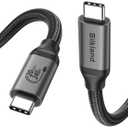 Silkland USB C Monitor Display Cable [4K@144Hz/60Hz 8K@30Hz], USB C 3.2 Gen 2x2 Video Cable, 20Gbps Data Transfer, 240W PD Fast Charge, Type C Compatible with iPhone 16, MacBook Pro, iPad, 3.3FT