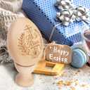 Easter Decor, He is Risen Wooden Egg Decoration, Christian Basket Filler, Easter Gifts Religious for Adult, Church, Jesus, Easter Decoration Centerpieces for Home Table, Tiered Tray Decor
