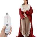 Wearable Heated Blanket with Foot Pocket & Sleeves, Electric Blanket Heated Robe for Women & Men, 5 Heat Settings, 3H Auto-Off, Machine Washable, ETL Certified, Gift-Ready, 50x70 inches, Red