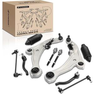A-Premium 10Pcs Front Suspension Kit, Lower Control Arm, Sway Bar Link, Inner & Outer Tie Rod End, Rack And Pinion Boot, Compatible with Nissan Altima 2007 2008 2009 2010 2011 2012 2013