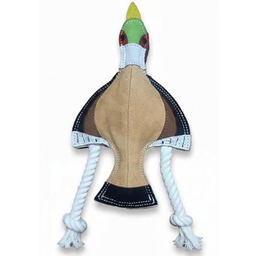 Fuzzl Eco Leather Pip Pheasant Toy Natural and Tough Dog Toys - Long Lasting Chew Toys for Aggressive Chewers - Strong Dog Toy for Dogs and Puppy