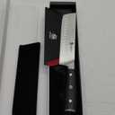 KYOKU Samurai Series - Nakiri Japanese Vegetable Knife 7" - Full Tang - Japanese High Carbon Steel Kitchen Knives - Pakkawood Handle with Mosaic Pin - with Sheath & Case
