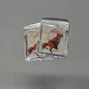 2 x Christmas Tree Decorations, Acrylic Animal Christmas Ornaments, Home Decoration, Party Decoration, Small Animals on The Moon (Moon Fox)