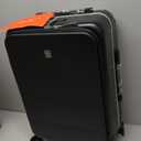 Hanke Top Opening Carry On Luggage, 20 Inch All-PC Aluminum Frame Wide Handle Luggage, Hard Shell Trunk Suitcase with Spinner Wheels, TSA Airline Approved (Jet Black, 40L)