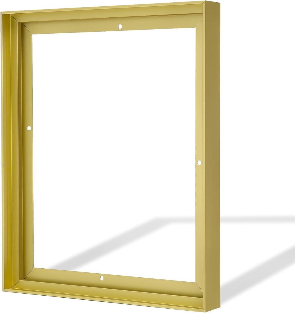 CANFRAVAS Canvas Frame 48x48, DIY Metal Canvas Floating Frame, Canvas Floater Frames for 1.5" Deep Canvas Painting (Gold,48"x48")
