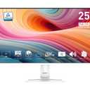 msi PRO MP251W E2 24.5-inch IPS 1920 x 1080 (FHD) Gaming Office Monitor, 120Hz, Adaptive-Synch, HDR Ready, HDMI, VGA Port, Display Port,VESA Mountable, Tilt, Speaker, 4-Side Slim Bezel,1ms, White