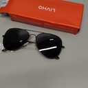 livho Sunglasses for Men Women Aviator Polarized Metal Mirror UV 400 Lens Protection