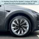 Rim Protector for Model Y Juniper 2025 2026 20” Helix Wheel, ABS+PC Wheel Rim Guard with Scratch & Scuff Protection, Prevents Curb Rash & Scratches, Clip-on Hub Protector Rings