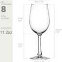 C CREST Elegant 11.2oz Red Wine Glasses for Party, Wedding- Set of 8