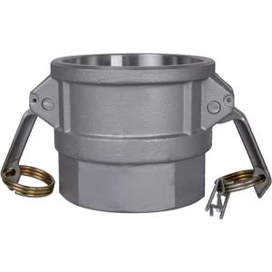 2 pcs Aluminum Camlock Fittings (3" Type D) Cam & Groove Hose Fittings, Female Coupler x Female NPT Thread Camlock Coupling (3'')
