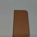 SHIELDON Real Leather Detachable Case Wallet for iPhone 17 Pro 6.3" 2025 | Wireless Charging | RFID Blocking Credit Card Slot | Kickstand | Flip Magnetic | Shockproof Cover | Saddle Brown