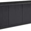 Henn&Hart Hanson Rectangular TV Stand for TV's up to 75" in Black Grain | Rectangular, for TV's, in Black Grain