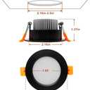 YGS-Tech 2 Inch LED Recessed Lighting, Dimmable Downlight 3W(35W Halogen Equivalent), CRI80, 4000K Natural White Ceiling Light with LED Driver(10 Pack)