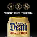 Liquid Death Soda-Flavored Sparkling Water - Grave Fruit (Grapefruit Flavor), Less Sugar*, Huge Flavor, No Caffeine, No Artificial Sweeteners, 12 Fl Oz (Pack of 12)