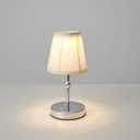 3000 mah Battery lamp,5W LED Small Touch Lamps,3 Color Temperature Dimmable Rechargeable Lamp,Cordless Lamp for Kitchen,Mini Lamps for Small Spaces (Chrome) (Chrome-9.8 inch-1pack)