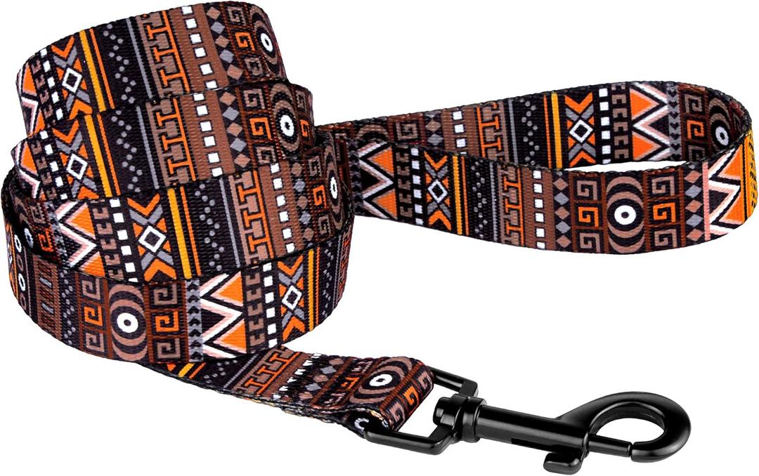 CollarDirect Aztec Dog Leash Nylon Tribal Pattern Cat Pet Leashes for Small Medium Large Dogs Puppy Lead 5 FT Long for Walking (Pattern 3, S)