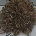 Miss U Hair Women Short Curly Wig Strawberry Blonde Brown Cosplay Party Wig