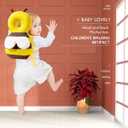 Baby Head Protector,Infant Fall Protection, Baby Head Protector Cushion Backpack with Baby Knee Pads Anti Slip Socks for Walking & Crawling (Yellow Bees)