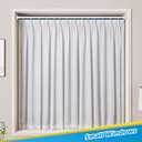 2pcs Tension Curtain Rod 33 to 56 inch No Drilling Spring Tension Rod Adjusting White Curtain Rod No Drilling Non-Slip Expandable Spring Loaded Curtain Tension Rods for Window, Doorway, Closet