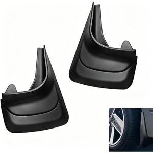 2 PCS Mud Flaps, 8.27 x 12.6 Inch Splash Guards Tire Protectors, No-Drill Mudguard mud Guards, Universal for Most Cars, Trucks, SUVs (Black)