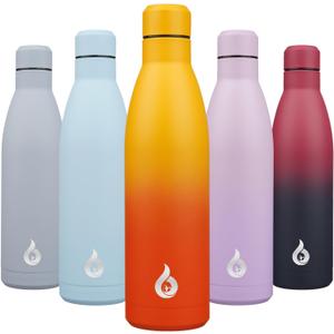 BJPKPK 25oz Insulated Stainless Steel Water Bottles Reusable Metal Travel Sports Water Bottle Keep Cold and Hot,Sunset Orange
