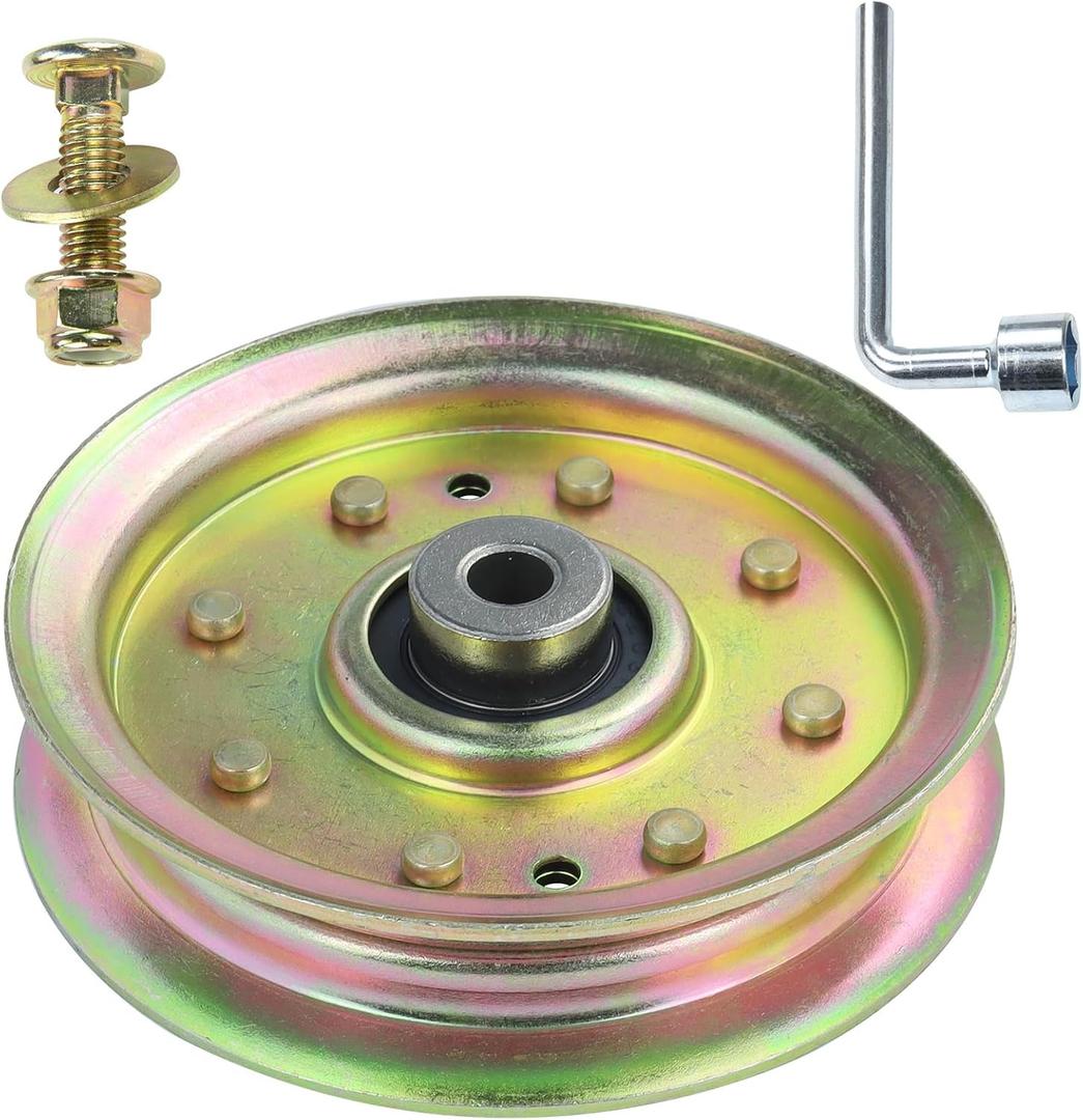 596481401 Idler Pulley Replaces 175820 Pulley Craftsman 175820, Husqvarna 596481401 Pulley, Husqvarna 532175820, 539107620 for Husqvarna 48 Inch Z4824, Z4822, YTH2448, GTH2548 Tractors