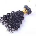 Hesperis Micro Loop Hair Extensions Brazilian Remy Virgin Hair Loose Curly 100g Per Pack Human Hair Coarse Straight Micro Rings Hair Extensions 1g/strand (16inch, Natural Color)