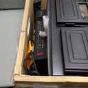 Sweetcrispy Freestanding Electric Fireplace Heater, 26Two Door Fireplace with 3D Flame Effect, Overheating Safe Design, Energy Saving Space Heater with 12H Timer&Remote for Living Room, Bedroom,Black