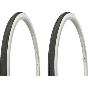 Lowrider Tire Set - Two Duro 26" x 1 3/8" Black/White Side Wall Tires for Cruiser Bike, Chopper Bike Wheel, Mountain Bike Lowrider Tire Set - Two Duro 26" x 1 3/8" Black/White Side Wall Tires for Cruiser Bike, Chopper Bike Wheel, Mountain Bike