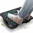 Foot Rest for Under Desk at Work - Ergonomic Foot Stools for Under Office Desk - Rocking Footrest with Roller Massager - Leg Rest for Chair, Computer Gaming - Promote Leg Circulation (Black)