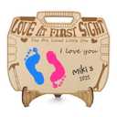 DIY Baby Footprint Art Craft Kit for Fathers, Personalized First Father's Day Gifts from Baby for New Dad, Birthday Gift for Newborn Footprint Sign Kit, DIY Baby Keepsake Sign Plaque (Toolbox)
